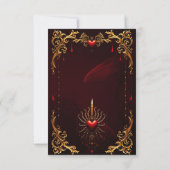 ゴシック様式の優雅さの素晴らしい美しい芸術。ロ 出欠カード (裏面)