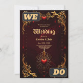 ゴシック様式の優雅さの素晴らしい美しい芸術。 招待状 (正面)