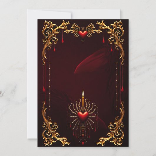 ゴシック様式の優雅さの素晴らしい美しい芸術。 招待状 (裏面)