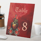 ゴシック様式の優雅なハート 台座サイン (インサイチュ)