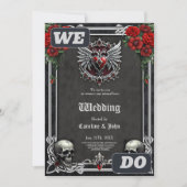 ゴシック様式の共生エレガント、スカル。 招待状 (正面)