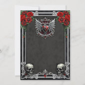 ゴシック様式の共生エレガント、スカル。 招待状 (裏面)