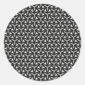 ゴシック様式の刃パターン正方形ステッカー ラウンドシール (正面)