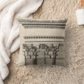 ゴシック様式の列エンタブラチュアスケッチイラストレーション クッション (ブランケット)