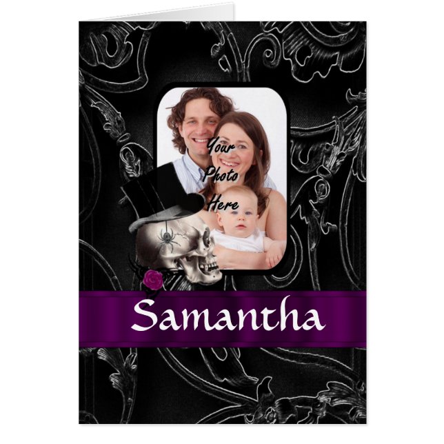 ゴシック様式の刺青スカル (正面)