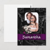 ゴシック様式の刺青スカル ポストカード (正面/裏面)