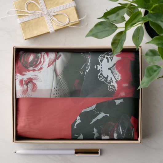 ゴシック様式の前衛的なファッションデコページ 薄葉紙 (ギフト)