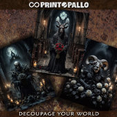 ゴシック様式の動物の悪魔があなたに花を持って来る ラッピングペーパーシート