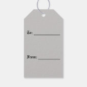 ゴシック様式の十字型ギフトラベル ギフトタグ (裏面)