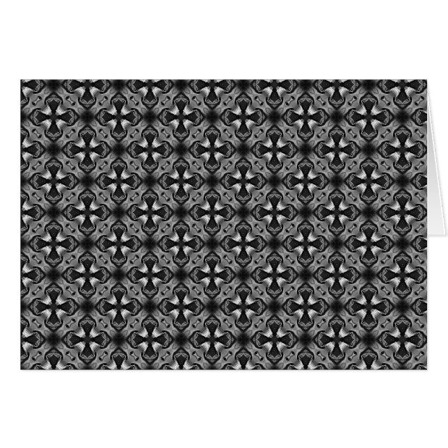 ゴシック様式の十字型グリーティングカード (正面横)