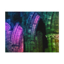 ゴシック様式の古い廃墟のホイットビー修道院