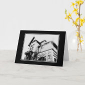 ゴシック様式の古札 カード (黄色い花)