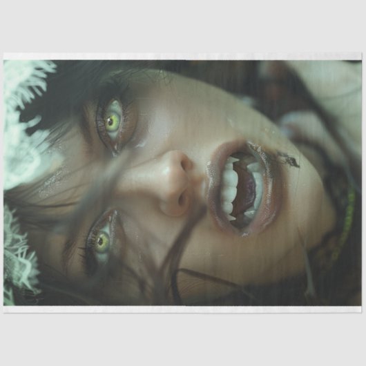 ゴシック様式の吸血鬼エメラルドナイトシェードデクページ 薄葉紙 (正面)