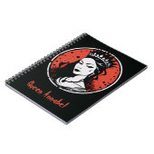 ゴシック様式の吸血鬼クイーンハロウィーン，赤と黒 ノートブック (左側)