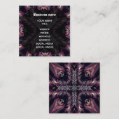 ゴシック様式の吸血鬼クール十字架 スクエア名刺 (正面/裏面)