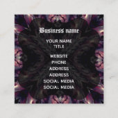 ゴシック様式の吸血鬼クール十字架 スクエア名刺 (正面)