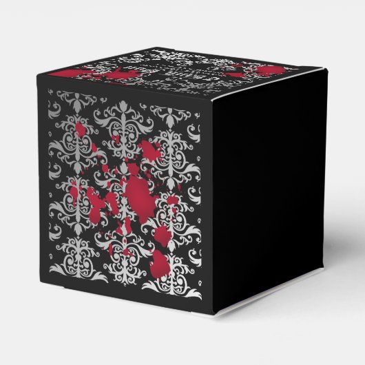 ゴシック様式の吸血鬼ハロウィン感謝してい結婚式の引き出物ユー フェイバーボックス (裏面サイド)