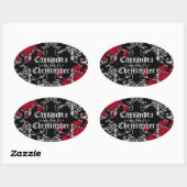 ゴシック様式の吸血鬼ハロウィーン結婚式の引き出物ラベル 楕円形シール (シート)