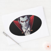🦇ゴシック様式の吸血鬼ブラックステッカー🖤🎃 楕円形シール (封筒)