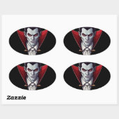 🦇ゴシック様式の吸血鬼ブラックステッカー🖤🎃 楕円形シール (シート)