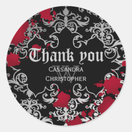 ゴシック様式の吸血鬼結婚ハロウィン感謝していのあなた ラウンドシール