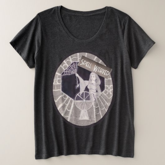 ゴシック様式の呪文 プラスサイズTシャツ (デザイン正面)