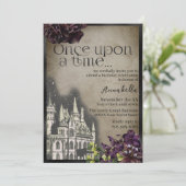 ゴシック様式の城おとぎ話テーマ 招待状 (スタンド正面)
