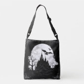 ゴシック様式の城と月 クロスボディバッグ (裏面)