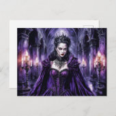 ゴシック様式の城に住むヴァンパイア女王 ポストカード (正面/裏面)