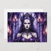 ゴシック様式の城に住むヴァンパイア女王 ポストカード (正面/裏面)