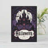 ゴシック様式の城ハローウィンパーティ 招待状 (スタンド正面)