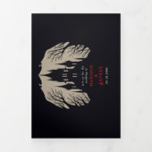 ゴシック様式の城フローラハロウィン結婚ズ 三つ折り招待状 (カバー)