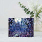 ゴシック様式の城満月の森ハロウィーン シーズンポストカード (スタンド正面)