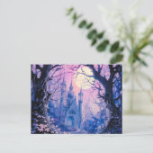 ゴシック様式の城満月の森ハロウィーン シーズンポストカード (スタンド正面)