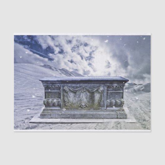 ゴシック様式の墓ティッシュペーパー 薄葉紙 (正面)