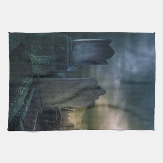 ゴシック様式の墓地のキッチンディッシュタオル キッチンタオル (横)