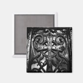 ゴシック様式の墓地の鍛錬鉄ケルト十字架ハート マグネット (正面/裏面)