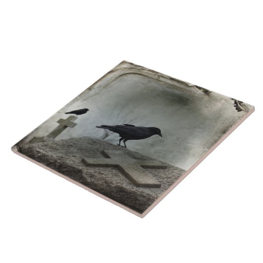 ゴシック様式の墓地クロス タイル (側面)