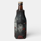 ゴシック様式の墓地バラガーデンと赤と黒 ボトルクーラー (ボトル正面)