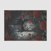 ゴシック様式の墓地バラガーデンと赤と黒 薄葉紙 (正面)