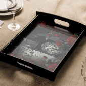 ゴシック様式の墓地バラガーデンと赤と黒 薄葉紙