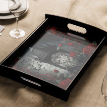 ゴシック様式の墓地バラガーデンと赤と黒