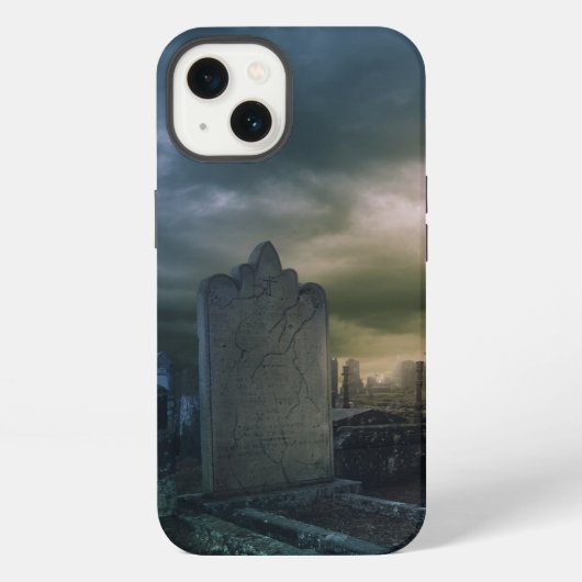 ゴシック様式の墓地IPADケース iPhoneケース (裏面)