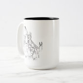 ゴシック様式の大聖堂ホワイト ツートーンマグカップ (正面左)