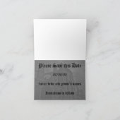 ゴシック様式の大聖堂Save the Date 案内状 (内部)