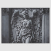 ゴシック様式の天使とつる植物彫刻の分離 薄葉紙 (正面)