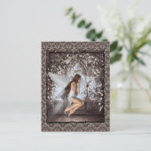 ゴシック様式の天使とハト ポストカード (スタンド正面)