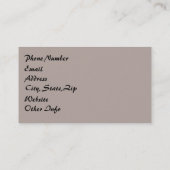 ゴシック様式の天使とハト 名刺 (裏面)