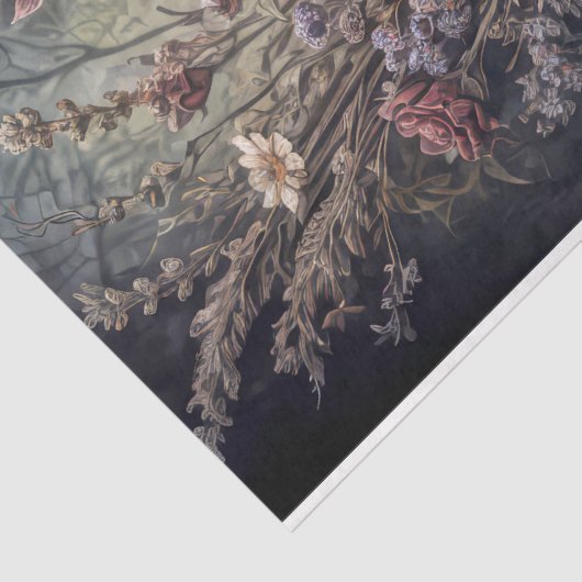 ゴシック様式の天使のための花#2 - Decopage - 薄葉紙 (詳細)