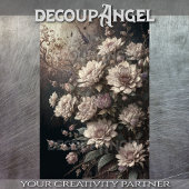 ゴシック様式の天使のための花#5 - Decopage - 薄葉紙